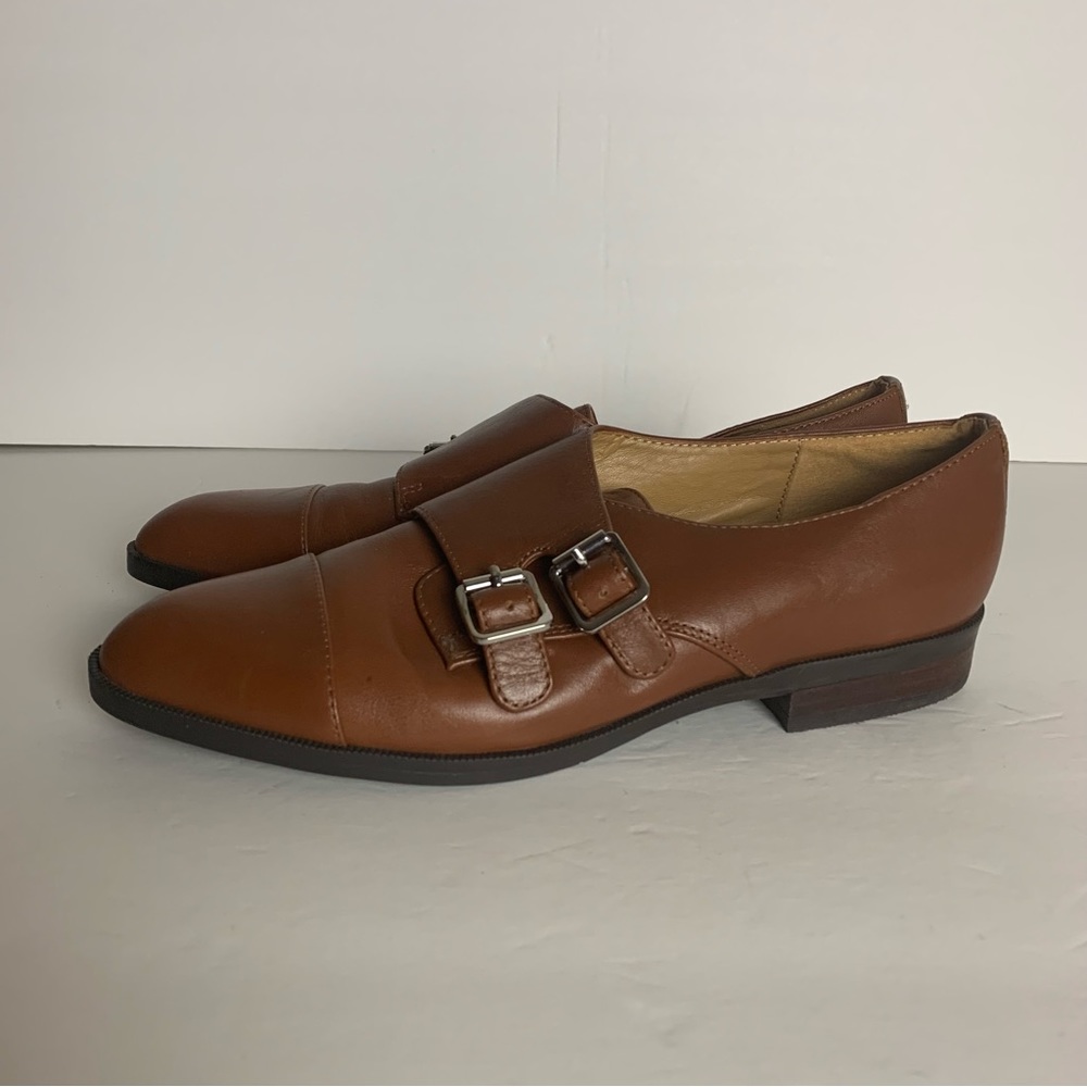 MARC FISHER TAN LEATHER LOAFERS